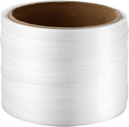 VEVOR Polyester Strapping Roll, 330' Length x 3/4" Width x 0.03" Thickness, 1763 lbs Break Strength, Heavy Duty Banding Pallet Strap Coil, Portable Strong Banding Packing Straps, White