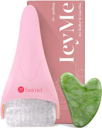 BAIMEI IcyMe Ice Roller for Face and Gua Sha Facial Tool Set, Ice Face Roller Reduces Puffiness Relieves Migraines Skin Care Tools, Self Care for Women - Pink