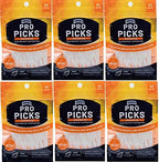 ProPicks Advanced Dental Picks for Teeth Cleaning - Disposable Plastic Toothpicks for Teeth & Gums - Clean & Reach Behind Teeth & Massages Gums - Fresh Mint Flavor - 6 Packages x 80 Toothpicks