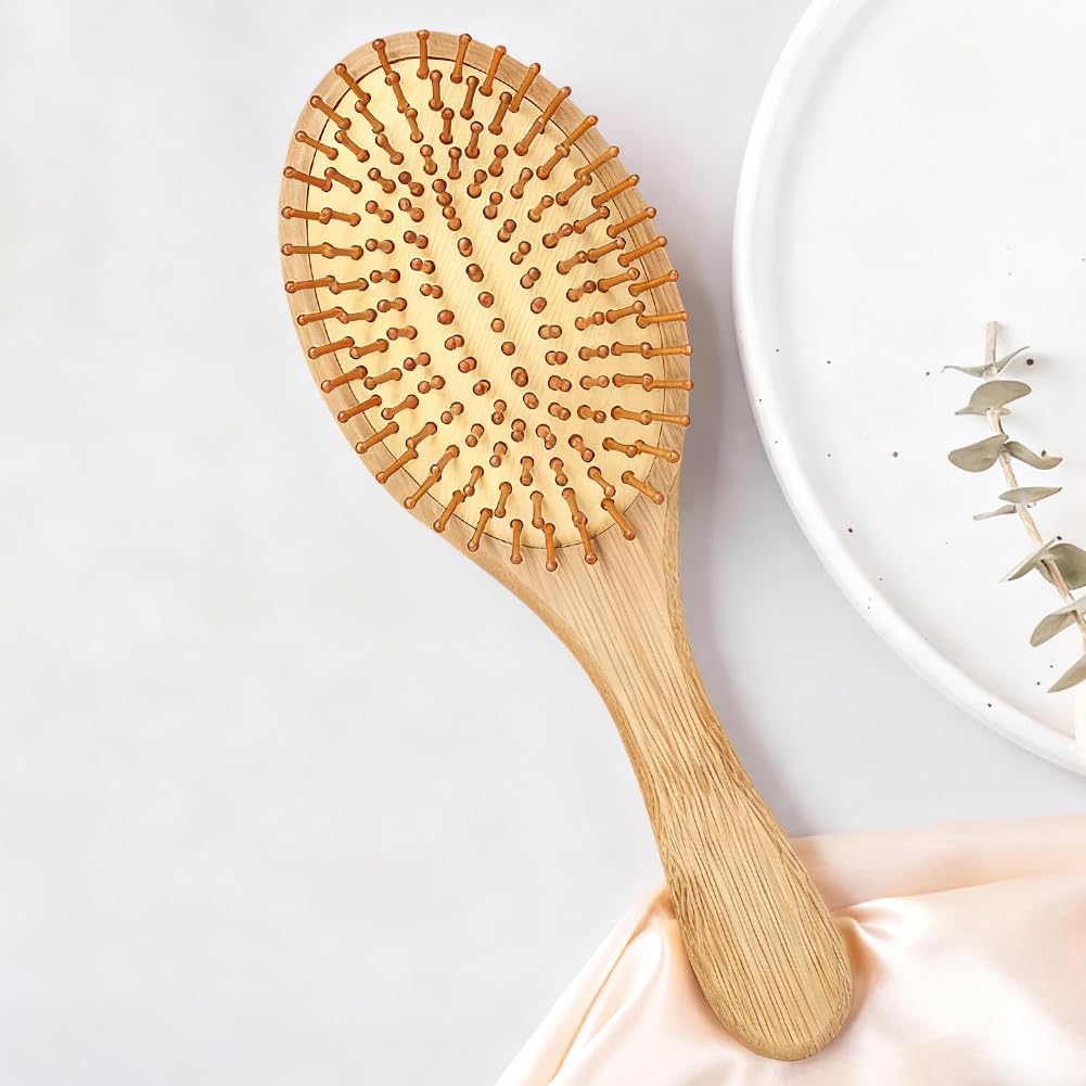 2-in-1 Air Cushion Scalp Massage Brush – Ventilated Hair Comb with Soft Rubber Tips, Gentle Painless Detangling for Women & Men