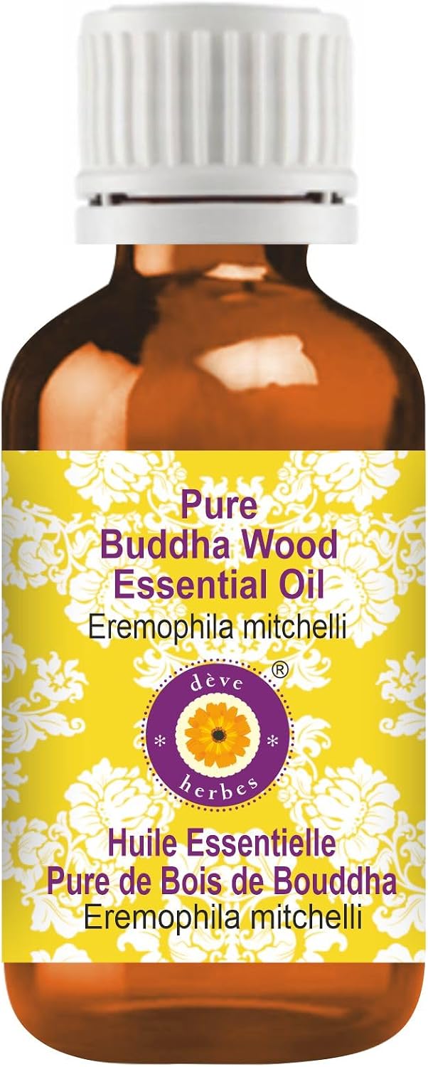 Deve Herbes Pure Buddha Wood Essential Oil (Eremophila mitchelli) Steam Distilled 2ml (0.06 oz)