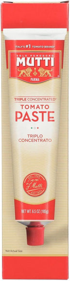 Mutti Triple Concentrated Tomato Paste (Triplo Concentrato), 6.5 oz. Tube |12 Pack | Italy’s #1 Brand of Tomatoes | Tube Tomato Paste | Vegan Friendly & Gluten Free | No Additives or Preservatives