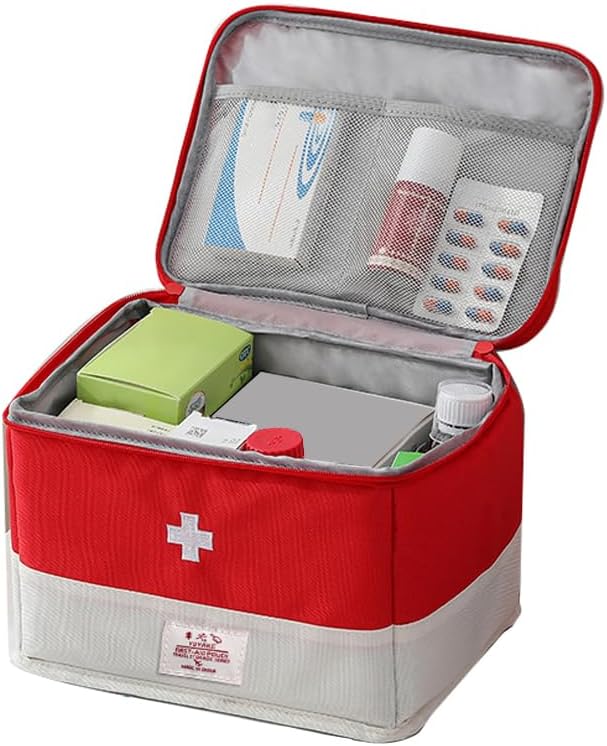 Travel Medicine Bag Organizer, Medical Bag Empty, for Home, Travel, Camping, Car, Hiking & Outdoor Emergencies, Emergency Medical Kits
