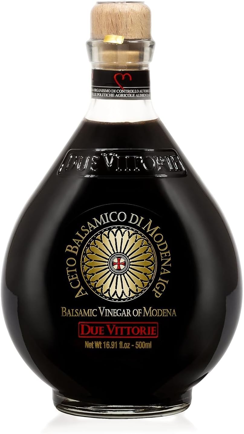 Due Vittorie Oro Gold Balsamic Vinegar of Modena. Highest Score from the Consortium of Modena - 16.9 Fl Oz