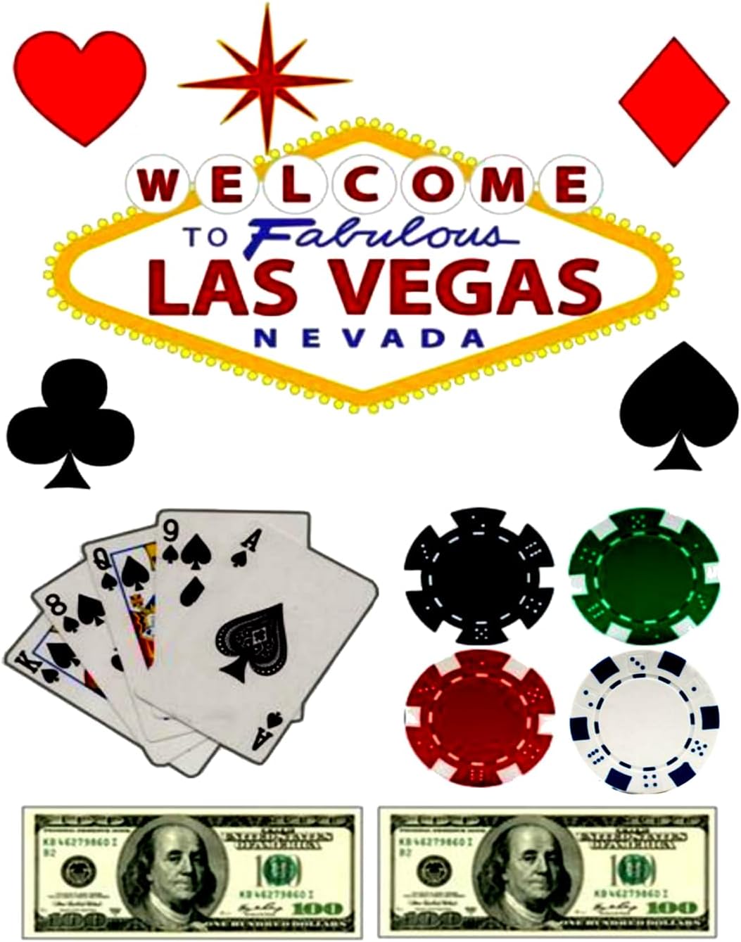 The Iconic 'Welcome to Fabulous Las Vegas' Edible Cake Topper- 1/4 Sheet