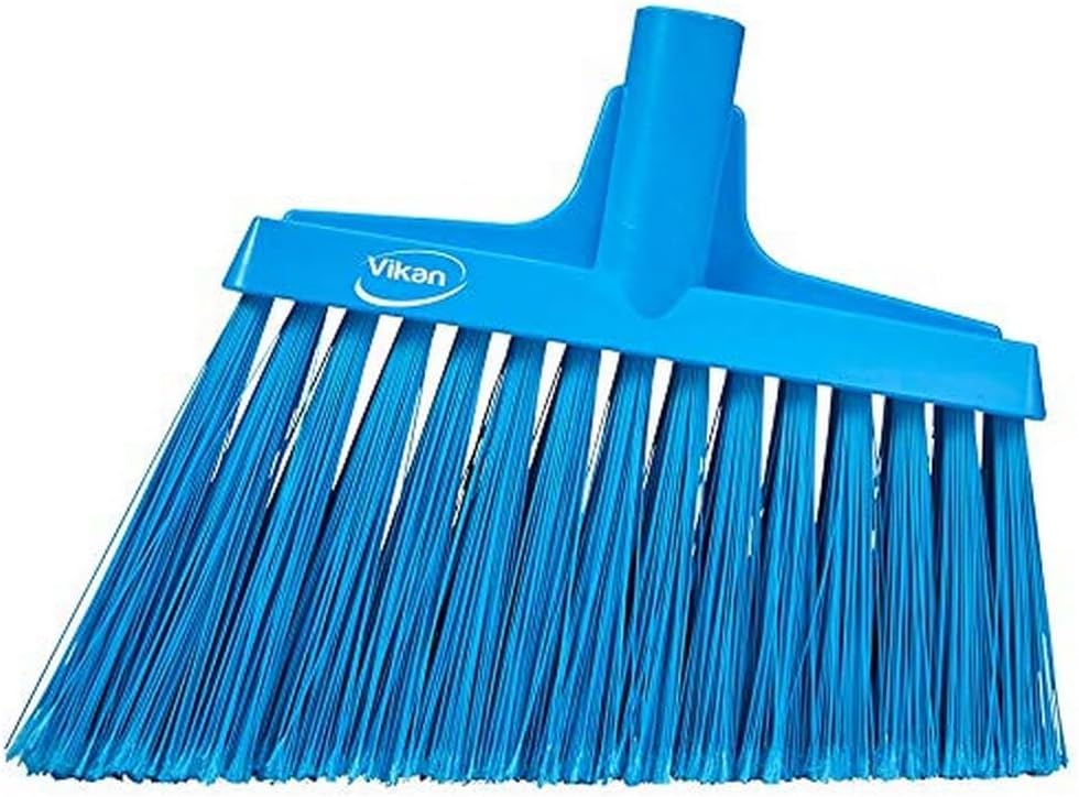 Vikan 29163 Flagged, Soft Angled Broom Blue