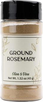 Olive & Vine Ground Rosemary, Earthy & Piney Flavor, Seasoning for Roasts, Soups, and Stews, With Rich Tradition, Authentic Taste, For Global Recipes (1.52 Ounce)