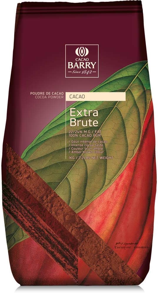 Cacao Barry Cocoa Powder 100% Cocoa Extra Brute, 2.2 lb