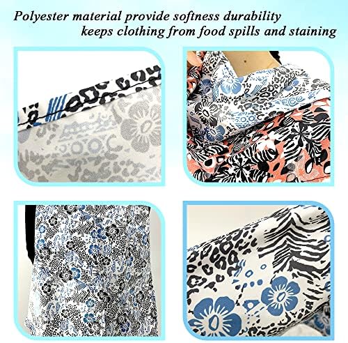 EDWERD Adult Bib Dining Scarfs for Elderly Parkinson Disabled Handicapped, Mealtime Clothing Protector Daily Living Eating Aids Accessories (Blue)
