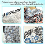 EDWERD Adult Bib Dining Scarfs for Elderly Parkinson Disabled Handicapped, Mealtime Clothing Protector Daily Living Eating Aids Accessories (Blue)