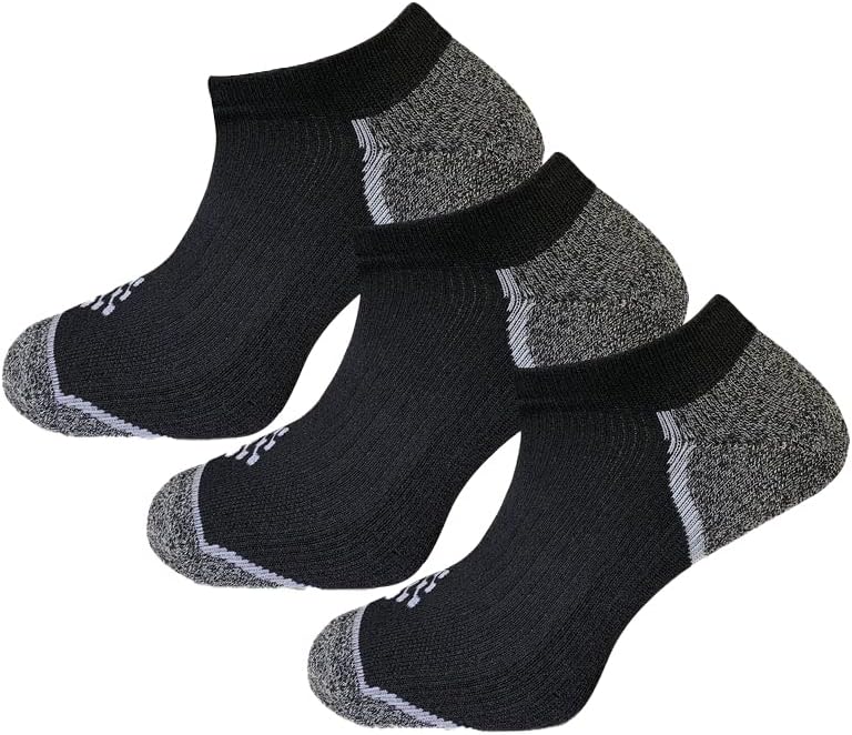 True Energy Men's Ankle Socks - Sport Socks with Compression + Infrared - 3 Pairs