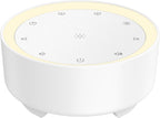 Kipcush White Noise Machine for Sleeping, 20 Soothing Sounds Including White Pink Brown Noise, Fan and Nature, Custom Shortcut Buttons, Dimmable Night Light, 8 Hour Timer, USB Powered