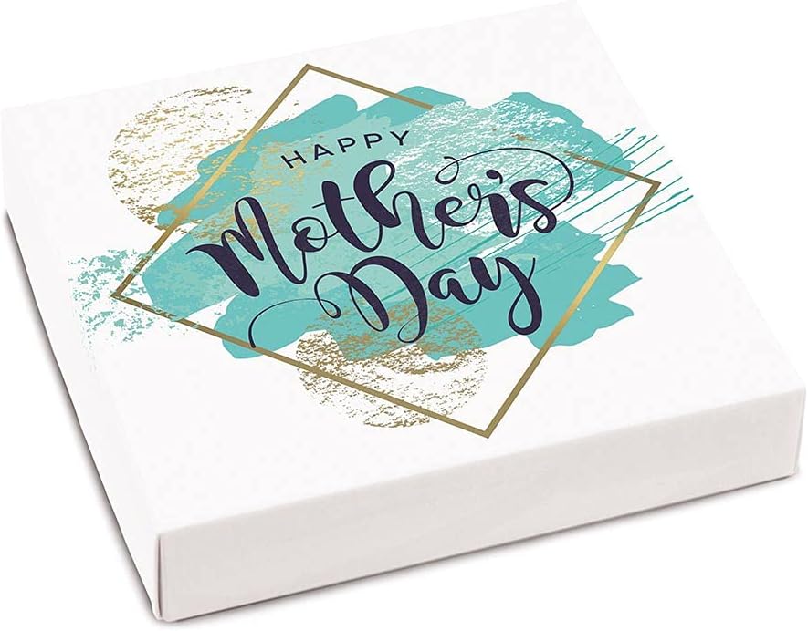 Sugar Free Happy Mother's Day Assorted Chocolate Candy Blue Gift Box by Diabetic Candy & diabetic friendly Mothers Day Gift