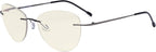Eyekepper Rimless Progressive Glasses Multifocus Readers Blue light Filter Pilot Reading Eyeglasses Women