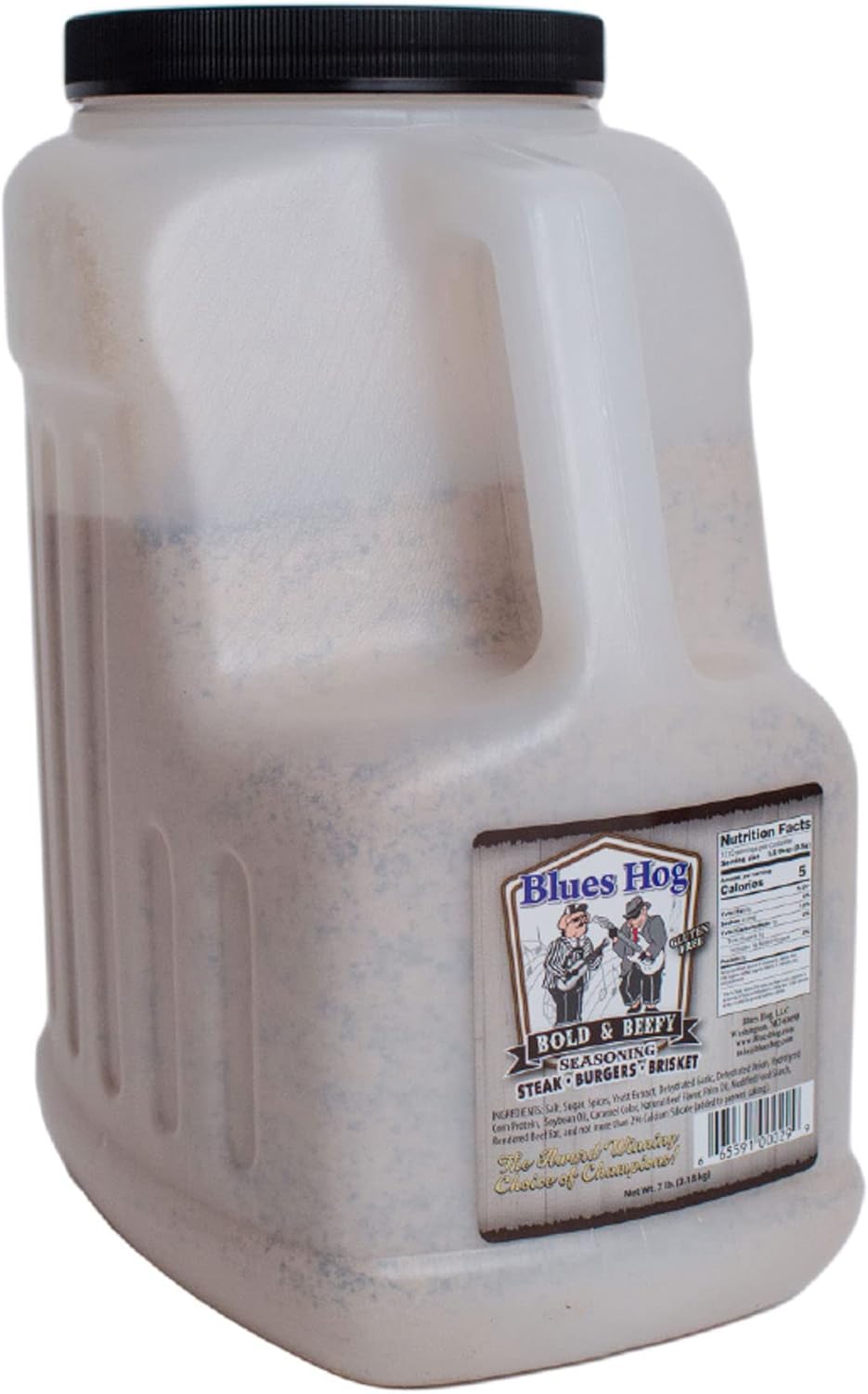 Blues Hog Bold & Beefy Seasoning, Gourmet BBQ Rub for Brisket, Burgers & More, All-Natural, Gluten-Free, Made in the USA, 7lb
