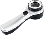 Handheld 10X Magnifier Loupe Optical Glass Magnifying Glass with Light Scale Magnifying Jewelry Loupe with Measure Scale