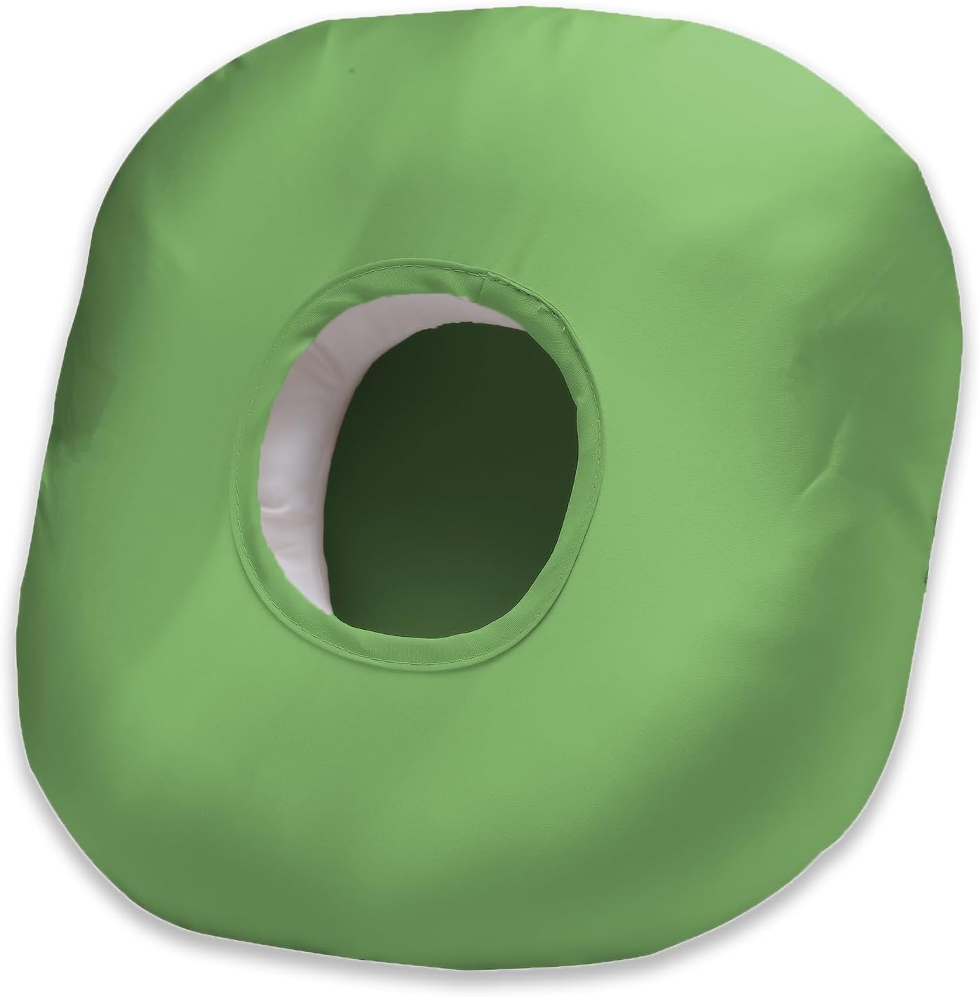 Ear Piercing Pillow for Side Sleepers with Ear Hole, Donut Pillow for Ear with Silky Pillowcase for CNH and Ear Pain Inflammation Pressure Sores Piercing, Ear Guard Pillow (Light Green)