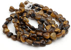 Natural Stone Beads Polished Heart Shape Mixed Tiger Eye Stone Charms for Jewelry Making Necklace Bracelet 2 Strands