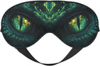 Abstract Green Dinosaur Eyes Sleep Mask Eye Mask with Adjustable Strap Eye Sleep Shade Cover Blocks Light for Women Men Airplane Travel Nap