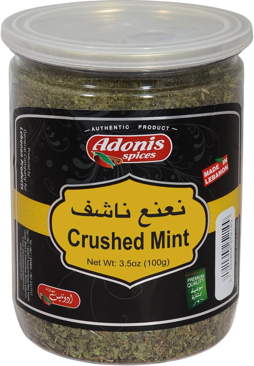 Adonis - Crushed Dried Mint, 3.5 Oz (100g)