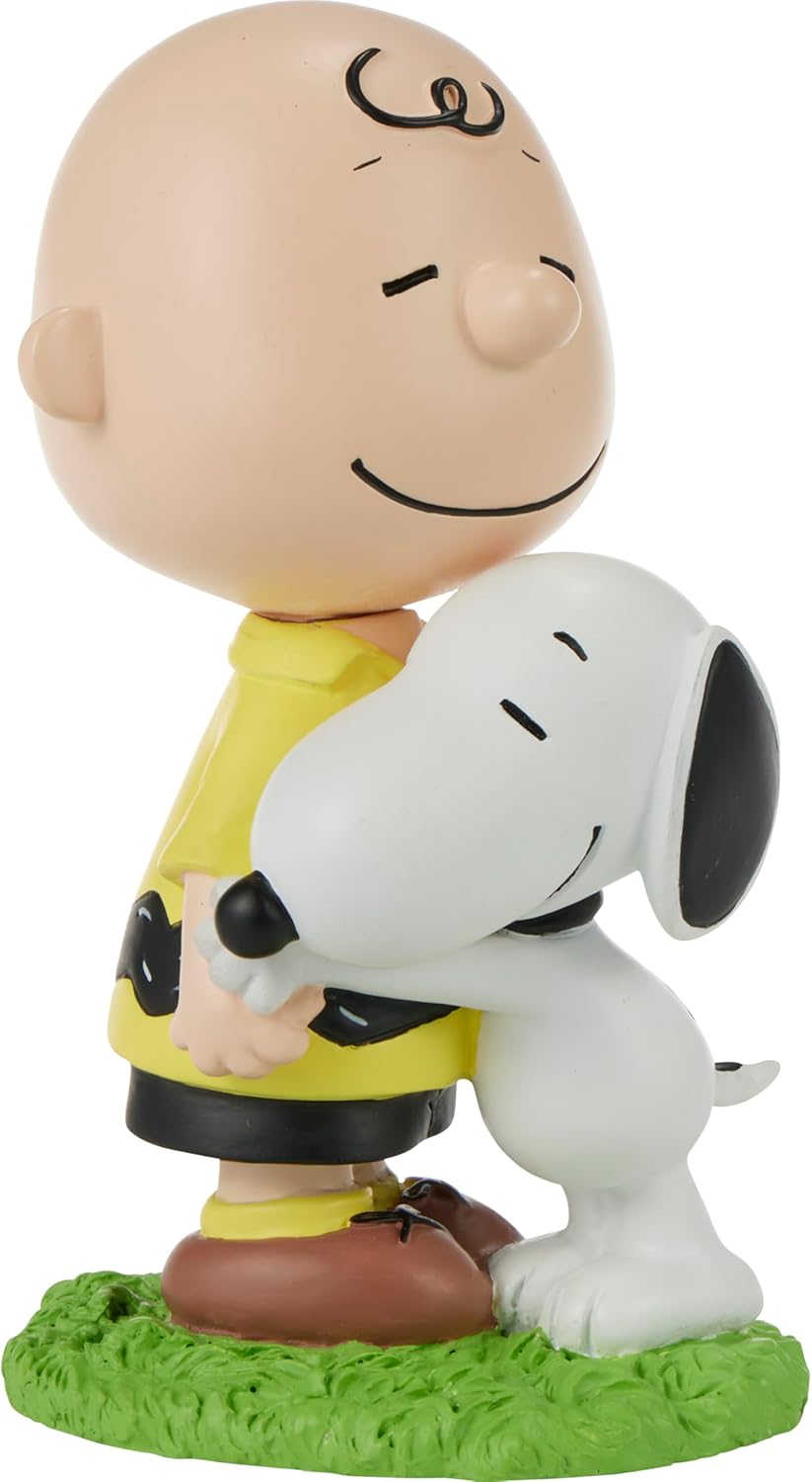 Precious Moments Peanuts Charlie Brown & Snoopy Figurine | Peanuts Happiness is A Warm Puppy Resin Figurine | Peanuts Gift & Décor | Collectible Charlie Brown & Snoopy