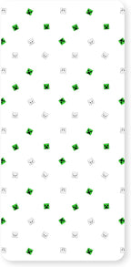 Minecraft Official Single Fitted Sheet | Grids Design | Designed for Single Bed | Soft Polyester with Elastic Edge | Perfect for Nursery | Green and White