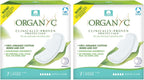 Organyc New and Improved 100% Certified Organic Cotton Overnight Feminine Pads, Heaviest Flow, Super Absorbency 2.0, 7 Count (Pack of 2)