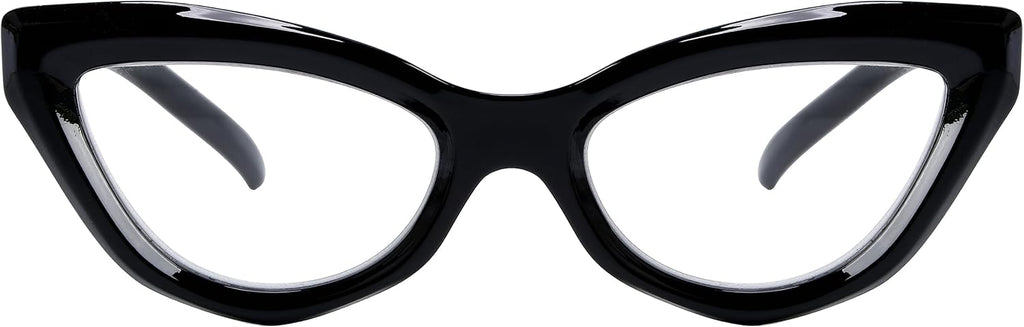 Eyekepper Cat-eye Style Reading Glasses for Women Chic Readers - Black +1.75