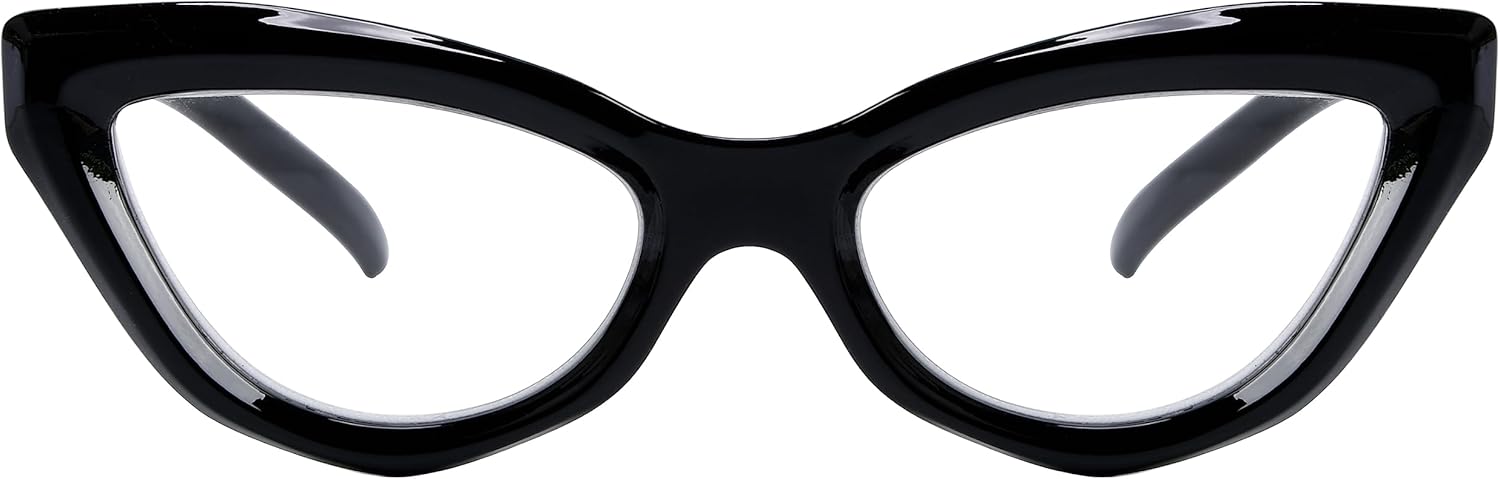 Eyekepper Cat-eye Style Reading Glasses for Women Chic Readers - Black +1.75