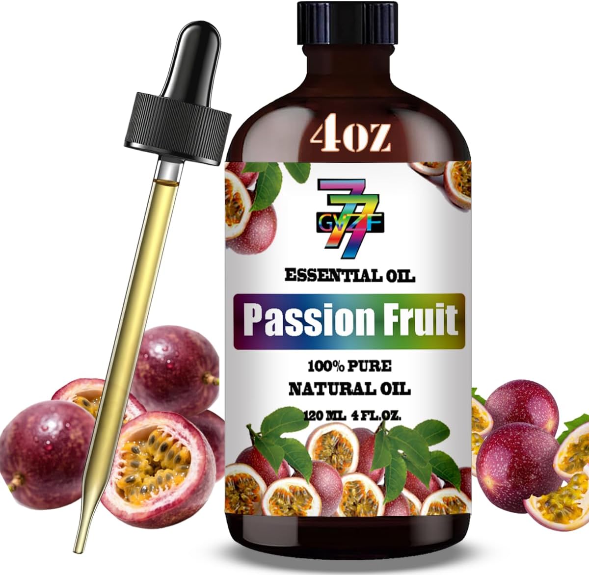 Passion Fruit Essential Oil 4 Fl Oz (120 ml) -for Diffusers, Humidifiers, Home, Bath, Cleaning, Yoga, DIY Scented Candles