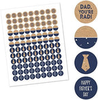 Big Dot of Happiness My Dad is Rad - Father's Day Round Candy Sticker Favors - Labels Fit Chocolate Candy (1 Sheet of 108)