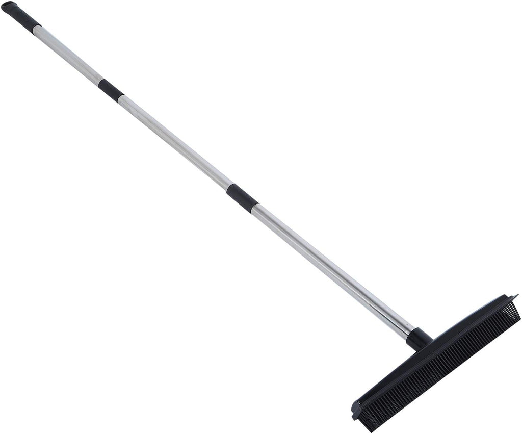 EBTOOLS Multifunction Telescopic Carpet Broom, Pet Hair Dust Removal Tool for Fluff Carpet, Hardwood Floor, Tile, Window, Daily Household (Black)