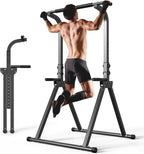 Foldable Pull Up Bar Free Standing Multi-function Power Tower Dip Bar Home Gym Strength Training Equipment 350 LBS Weight Capacity