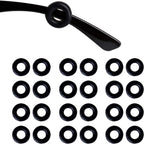 Eyeglass Ear Grips Silicone Eyeglass Temple Tips Sleeve Retainer, Anti Slip Round Glasses Retainer for Sunglasses, Black 12 Pairs