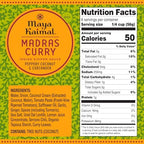 Maya Kaimal Madras Curry Sauce, 12.5 oz, Spicy Indian Simmer Sauce with Peppery Coconut and Coriander. Vegan, Gluten Free, Non-GMO Project Verified, Vegetarian