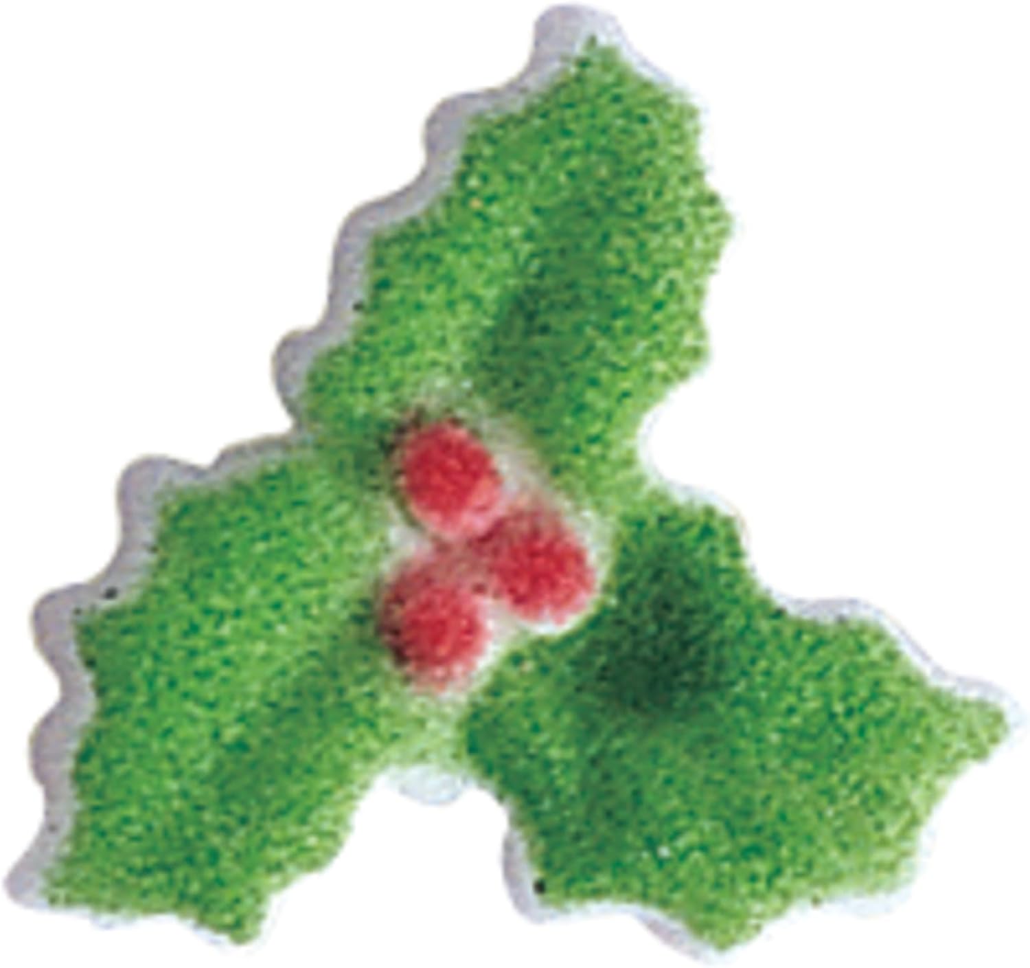 Lucks Dec-Ons Decorations Molded Sugar/Cup-Cake Topper, Holly, 1 Inch, 252 Count