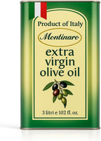 Montinaro Italian Extra Virgin Olive Oil – 3 Liter (101 fl oz) Tin – Cold-Pressed EVOO from Puglia, Italy – Coratina Monovarietal, Rich & Peppery – Best Value Large Size – Non-GMO, Vegan