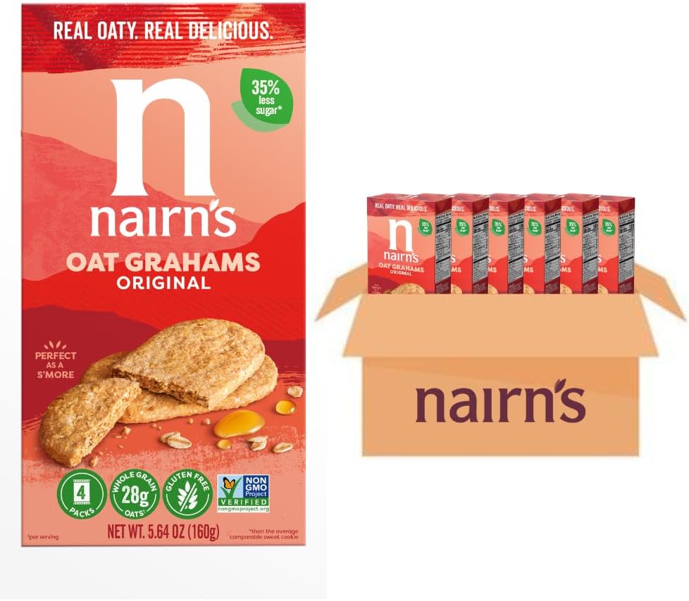 Nairn's Gluten Free Original Oat Grahams, 5.64 Ounce (Pack of 6)