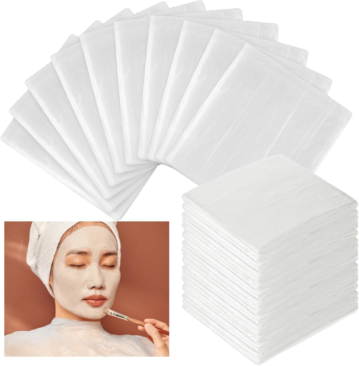 Teling 60 Pcs Disposable Sauna Blanket Bag Liners Plastic Sheeting for Body Wrap 47 x 83 Inch Applied Inside a Far Infrared Body Wraps Thicken Sauna Beauty Salon Spa Accessories