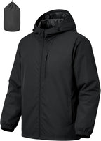 UIQUR Men's Cycling Jacket Rain Jacket Waterproof Windbreaker Raincoat Running Hiking Gear Hood Lightweight Packable