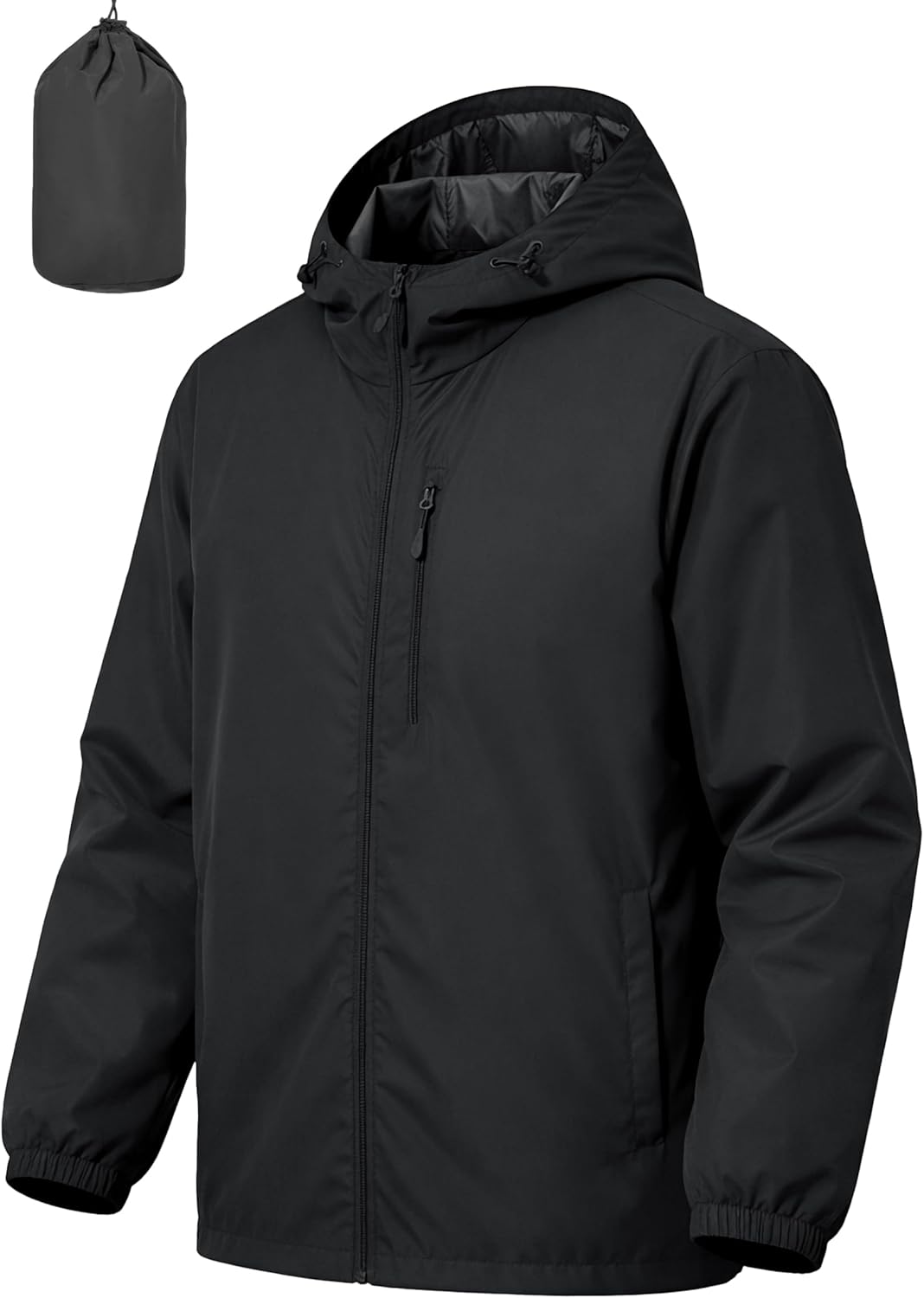 UIQUR Men's Cycling Jacket Rain Jacket Waterproof Windbreaker Raincoat Running Hiking Gear Hood Lightweight Packable