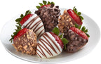 Shari’s Berries Gourmet Dipped Fancy Strawberries | Chocolate Covered Strawberry Gift Box | Ideal for Mother's Day, Anniversary, Birthdays, Congratulations, or Saying Thank You (Half Dozen, 6 Berries)