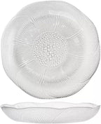 Fruit Bowls Glass Fruit Plate Living Room Home Coffee Table Simple Salad Bowl Snack Candy Dish Snack Plate fruit basket (Color : A, Size : L)