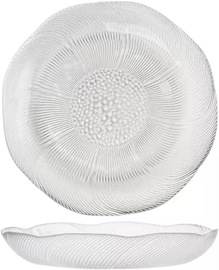 Fruit Bowls Glass Fruit Plate Living Room Home Coffee Table Simple Salad Bowl Snack Candy Dish Snack Plate fruit basket (Color : A, Size : L)