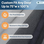 Fiberglass Magnetic Screen Door for Sliding Door, French, and Double Door – Customizable Fit Up to 75w x 100h – Left or Right Offset Opening – by Sentry Screens