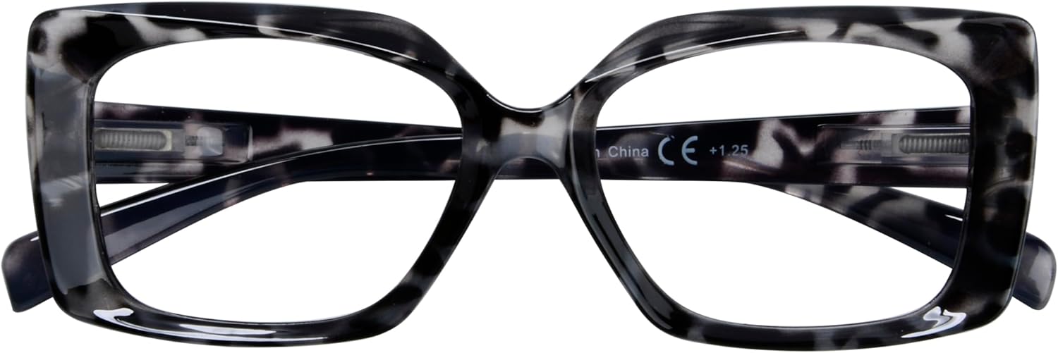 Eyekepper Reading Glasses for Women Reading - Ladies Readers - Grey Tortoise +1.50