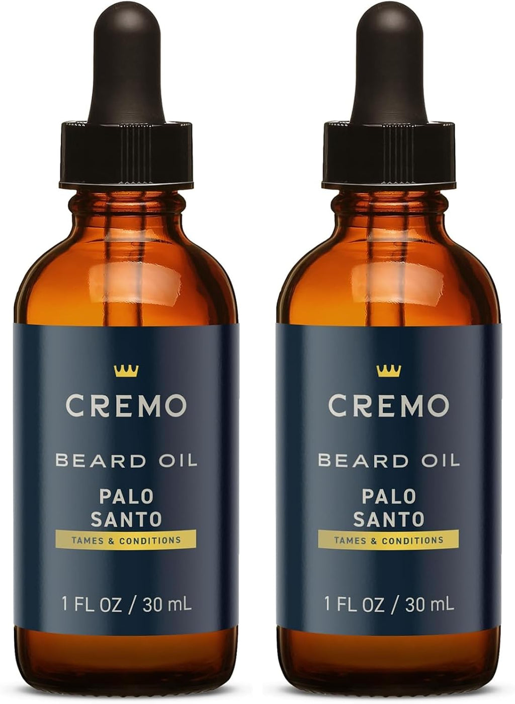 Cremo Beard Oil,Palo Santo (Reserve Collection),1 fl oz - Restore Natural Moisture and Soften Your Beard To Help Relieve-Beard Itch,(Pack of 2)