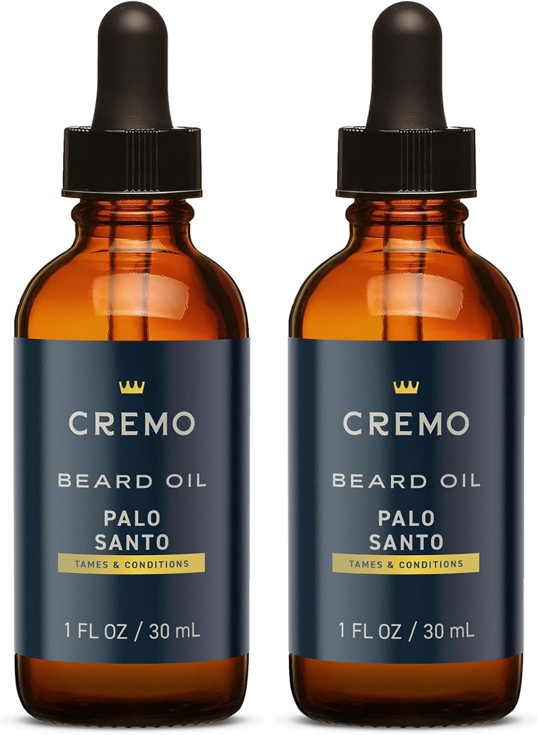 Cremo Beard Oil,Palo Santo (Reserve Collection),1 fl oz - Restore Natural Moisture and Soften Your Beard To Help Relieve-Beard Itch,(Pack of 2)