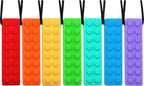 Chew Necklaces for Sensory Kids, Chewy Necklace Bundle for Boys Girls and Adults with Autism, ADHD, SPD, Silicone Chewable Sensory Oral Motor Teether Toys for Biting, Teething Anxiety Needs 7 Pack