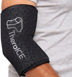 TheraICE Elbow Ice Pack Compression Sleeve for Injuries | Reusable Arm Gel Cold Pack Wrap | Tennis Elbow & Golfers | Calf Tendinitis Pain Relief | Shin Splints | FocusZone Extra Cooling | Women & Men